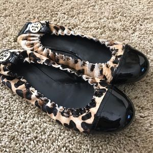 Tory Burch Abbey calf hair ballet flat